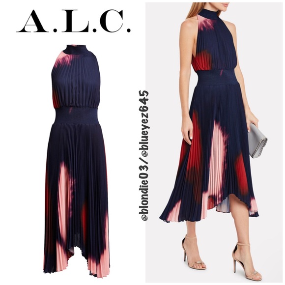 A.L.C. Dresses & Skirts - A.L.C. “Renzo” Tie-Dye Pleated Midi Dress 8